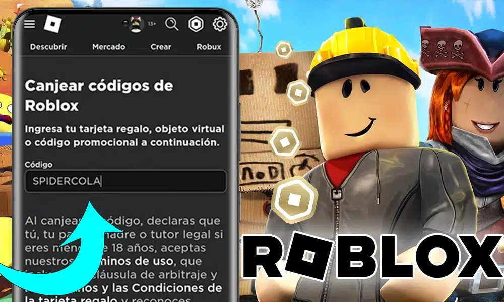 como canjear codigos de robux en roblox desde el movil 1